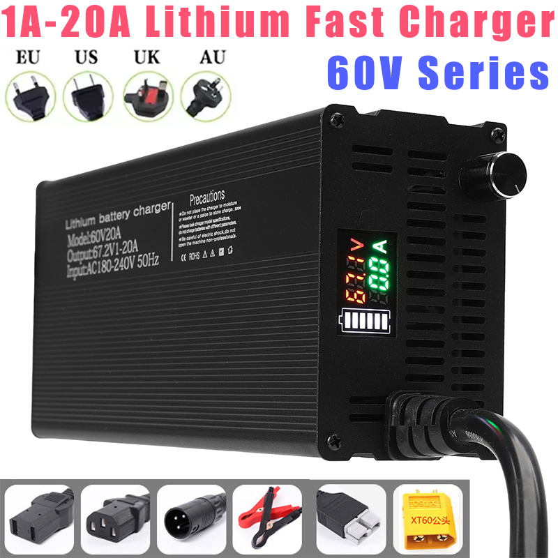 84V 20A Smart Charger - Зарядные устройства для литиевых батарей Регулируемый