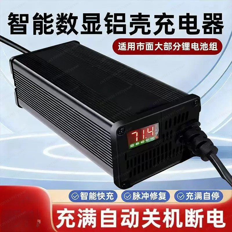 72V 15A Fast Charger - Зарядное устройство Smart LiFePO4 Li-ion 48В