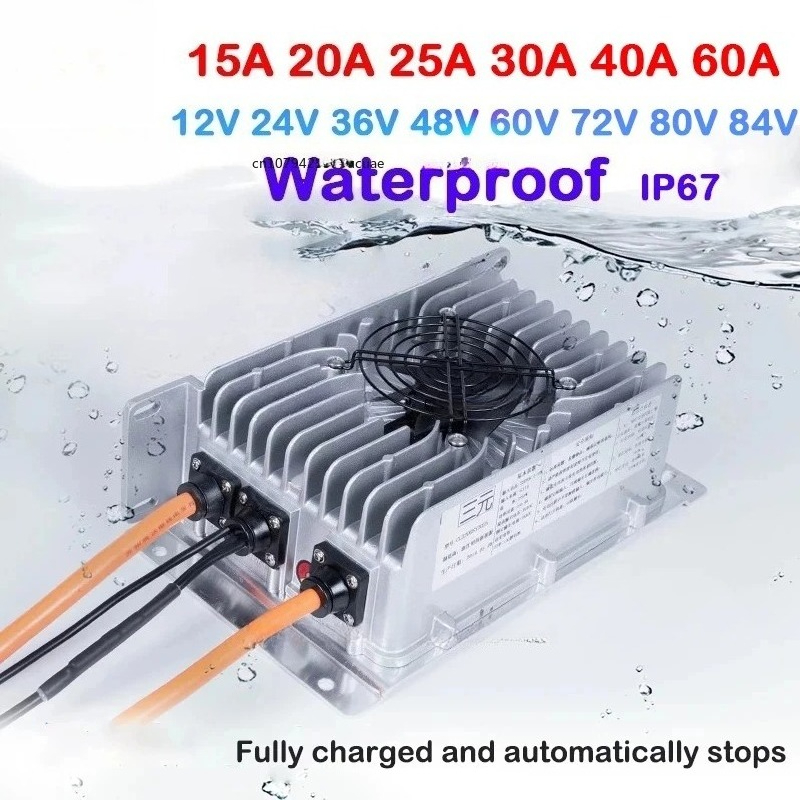 24 В 48 В 60 В 72 В 80 В 84 В  – обзор и цена 72V 15A Fast Charger