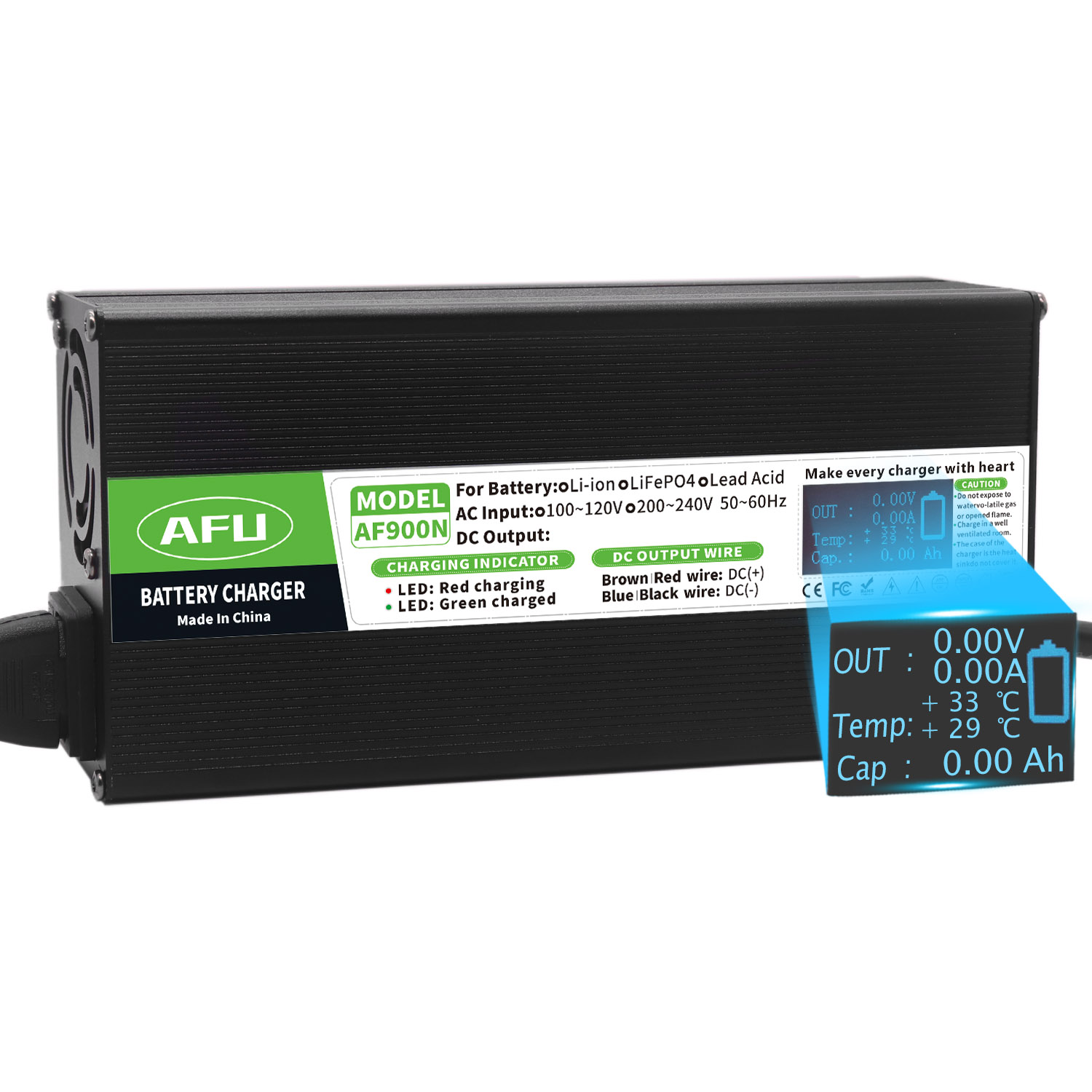 Зарядное устройство LiFePO4 58 – обзор и цена 84V 20A Smart Charger